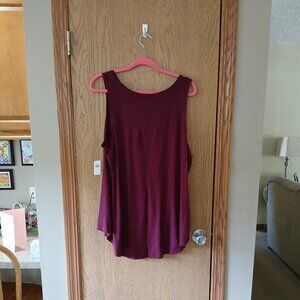 Old Navy Luxe Swing Tank - Maroon Size XL NWT